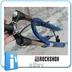 Fork MTB Rock Shox Sid Black Box Carbon 26 V-Brake 1 1/8 Blue Retro