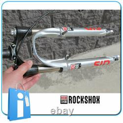 Fork MTB Rock Shox Sid Black Box Carbon 26 V-Brake 1 1/8 Silver Retro