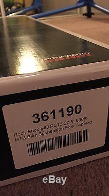 Rock Shox SID RCT3 27.5 650B MTB Bike Suspension Fork Tapered 15mm 120mm NEW