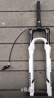 Rock Shox SID World Cup XX White Fork w Remote 29er 100MM Carbon Tapered Steerer